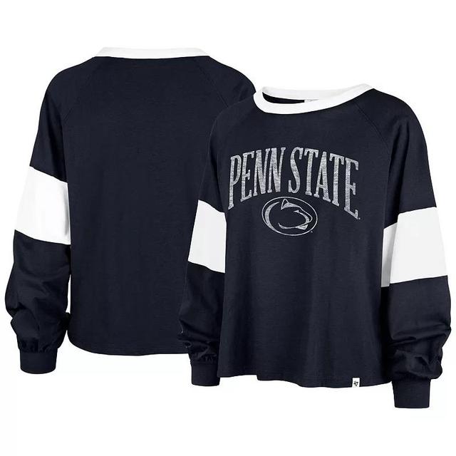 Womens 47 Penn State Nittany Lions Upside Rhea Raglan Long Sleeve T-Shirt Blue Product Image