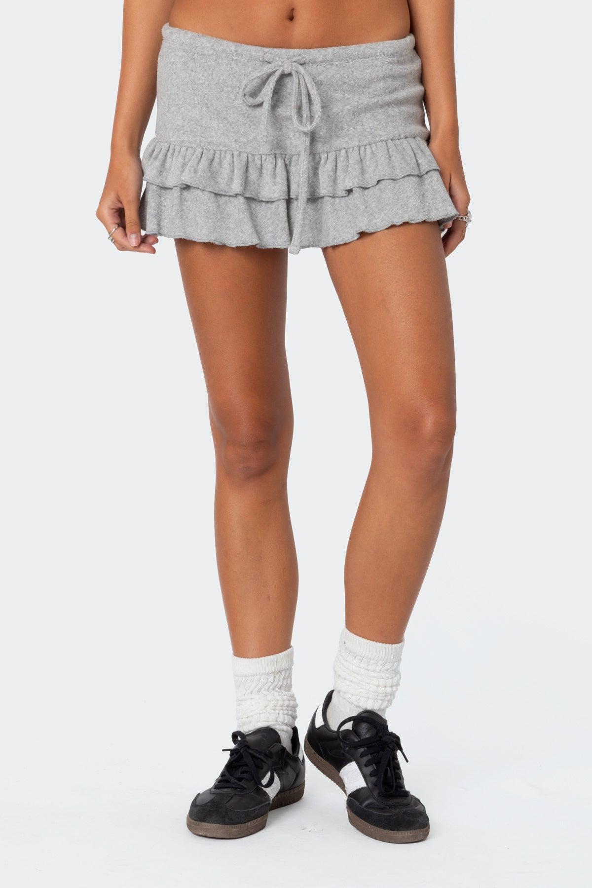 Delia Ruffled Terry Mini Skort Product Image