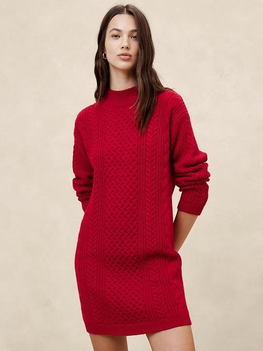 Cable Mini Sweater Dress Product Image