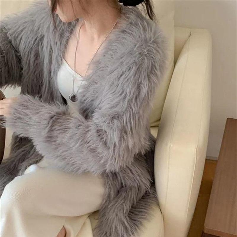 Plain Fluffy Jacket Product Image