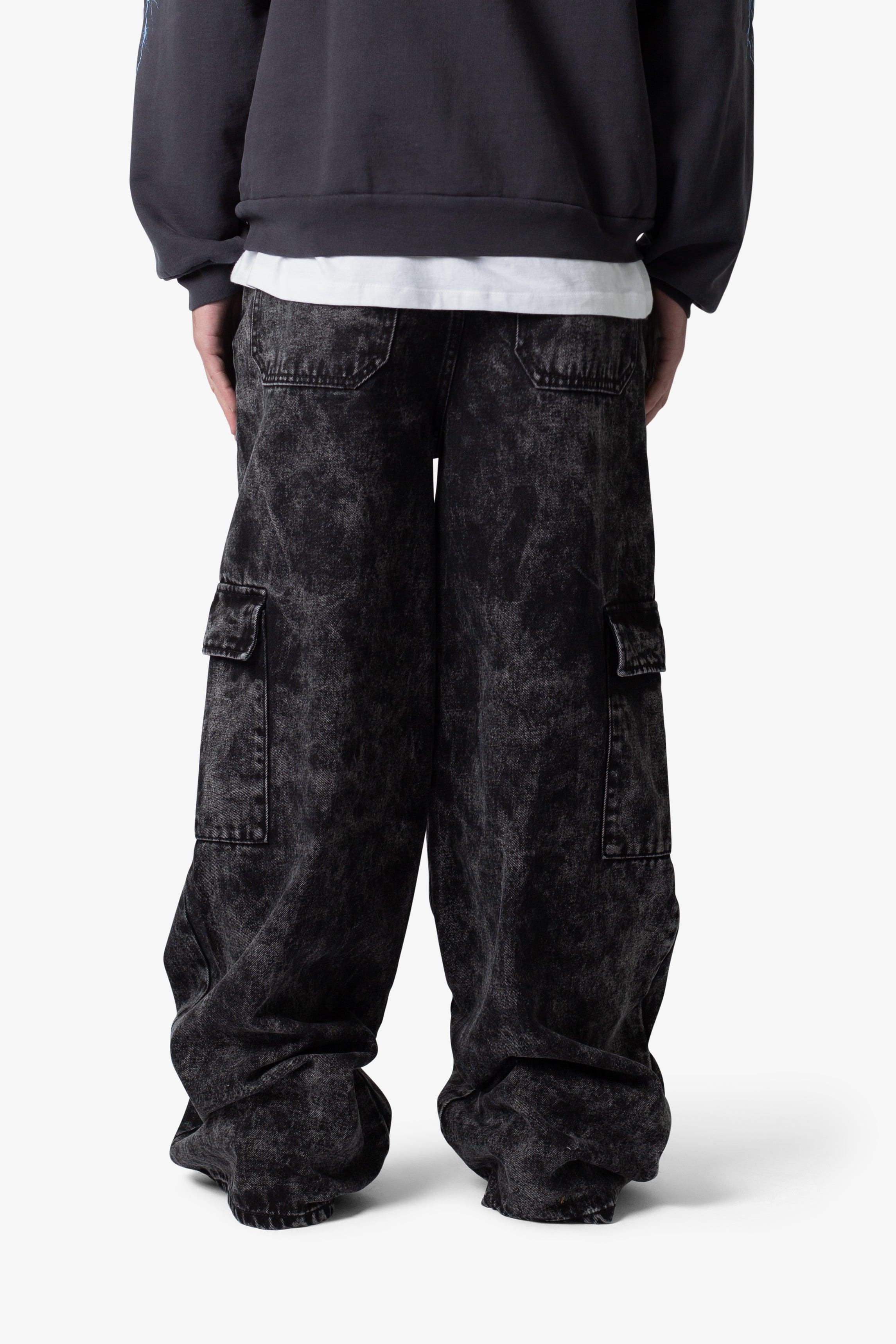 Void Baggy Cargo Denim - Washed Black Product Image