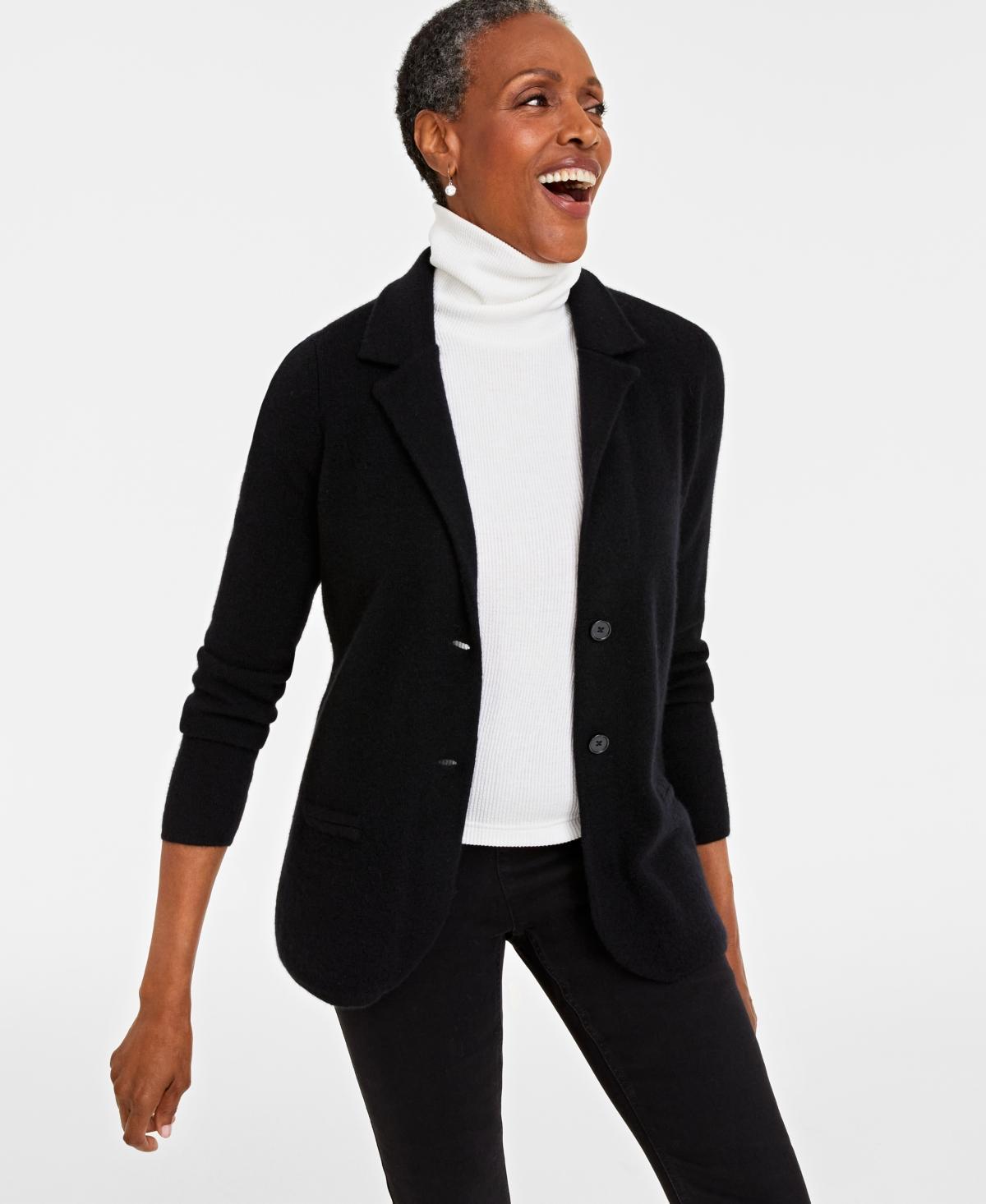 Charter Club Womens 100% Cashmere Blazer, Created for Macys Product Image