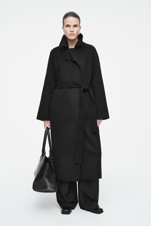 BELTED DOUBLE-FACED WOOL COAT Product Image