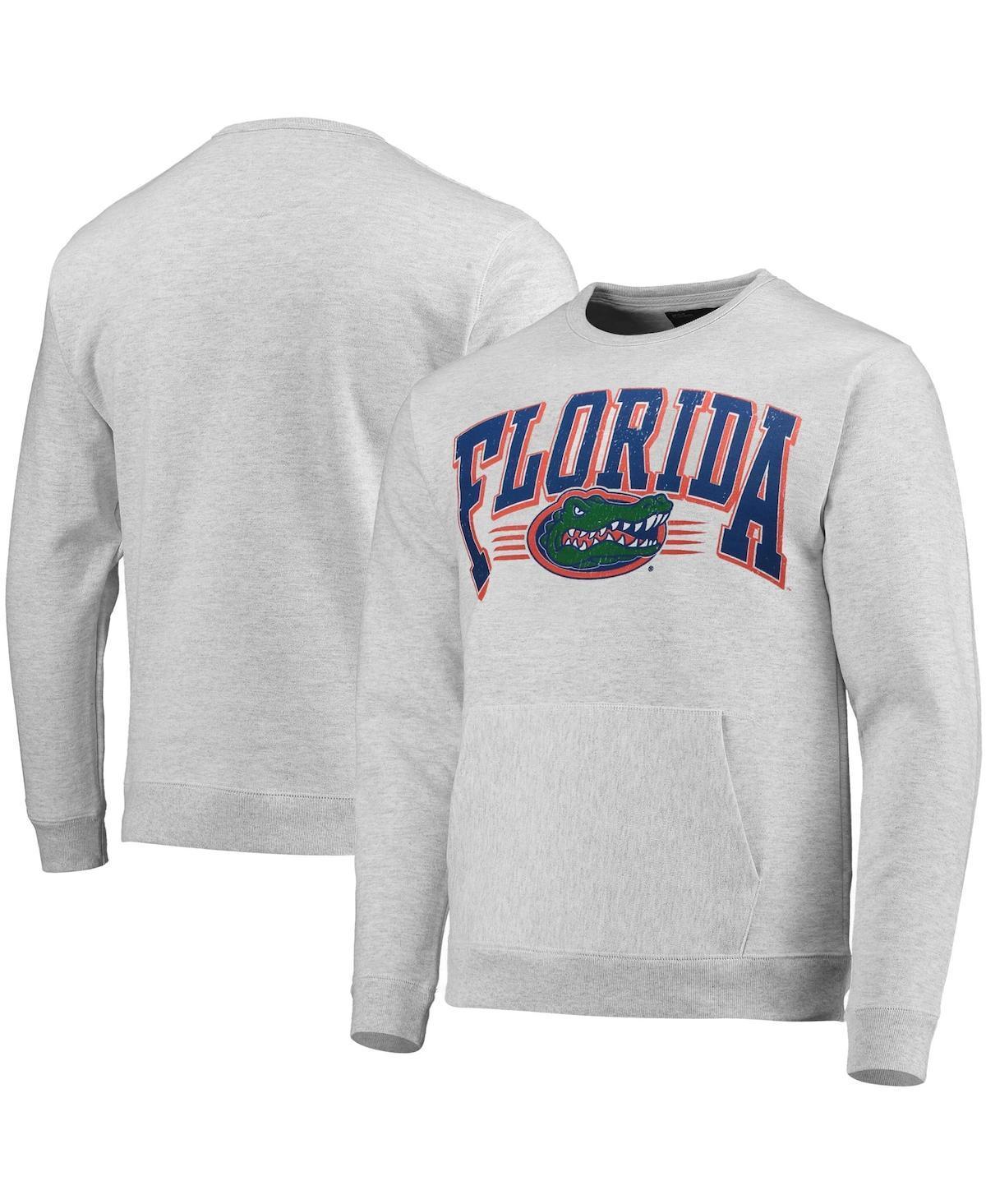 Mens League Collegiate Wear Heathered Gray Florida Gators Upperclassman Pocket Pullover Sweatshirt Product Image