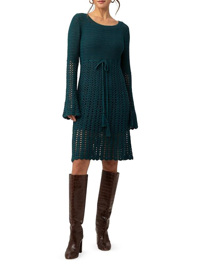 Womens Gloria Crocheted Minidress Product Image