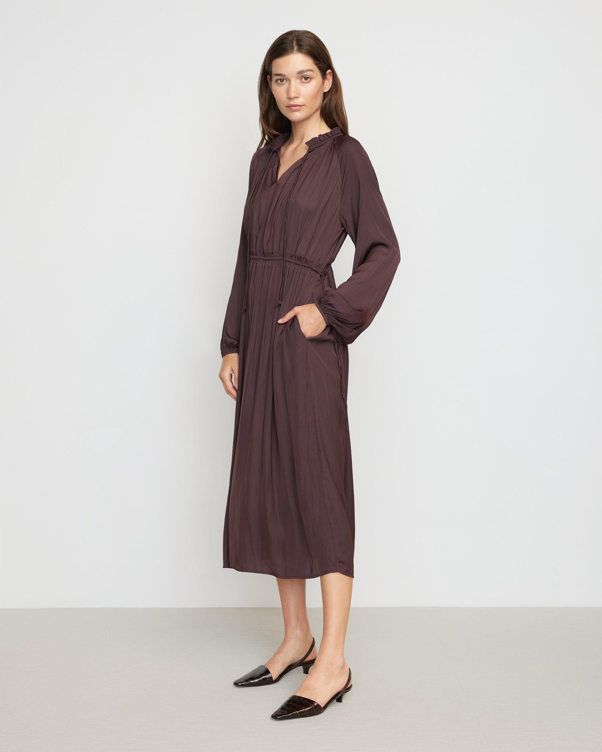 Magdalena Long Sleeve Plisse Dress Product Image