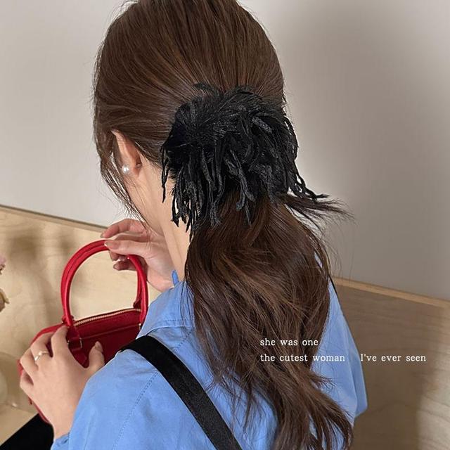 Plain Fluffy Hair Tie Product Image