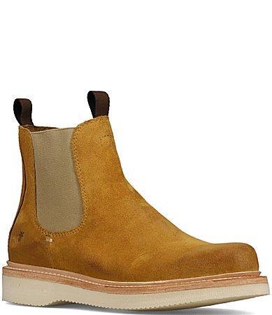 Frye Mens Leather Hudson Chelsea Wedge Work Boots Product Image
