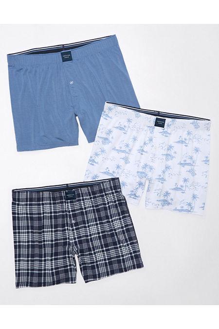 AEO Mens Slim Knit Ultra Soft Boxer Short 3-Pack Men's Product Image