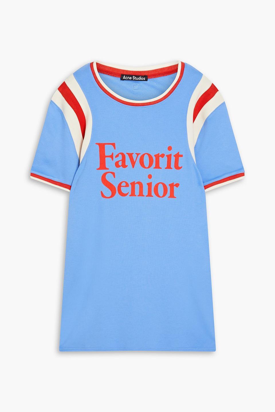 Printed Jersey T-shirt In Light Blue Product Image