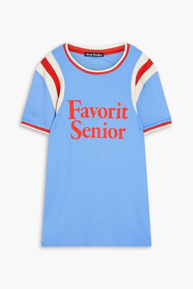 Printed Jersey T-shirt In Light Blue Product Image