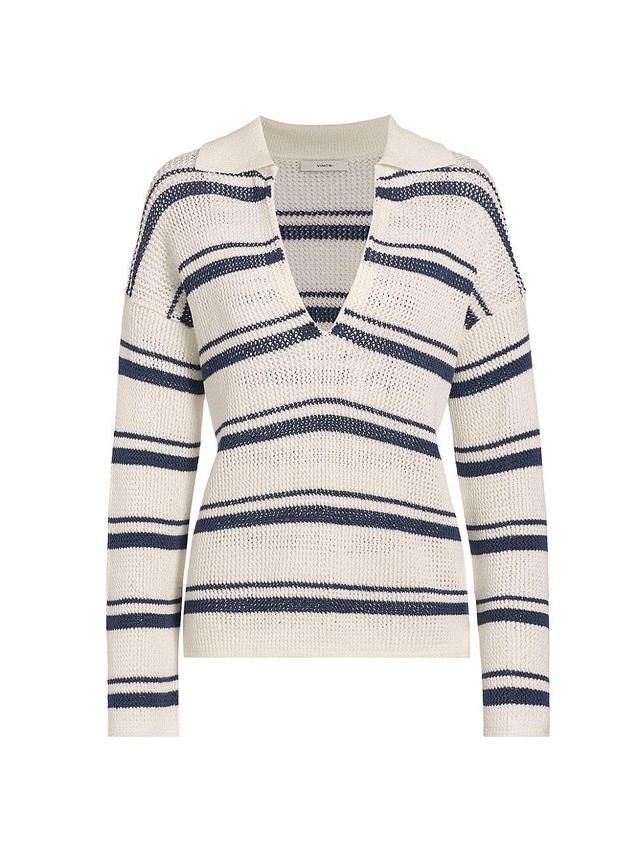 Racked Ribbed Stripe Pullover Sweater Product Image