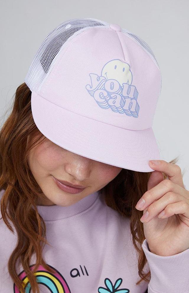 HELLO, DAISY Womens Smile You Can Trucker Hat - Pink Product Image