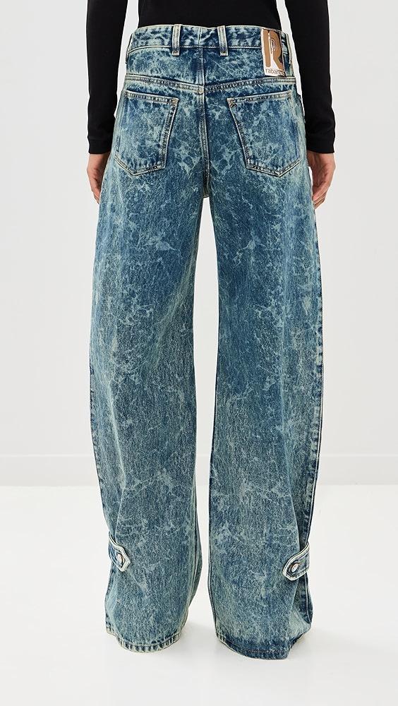 rabanne Wide Leg Jeans In Washed Denim | Shopbop Product Image