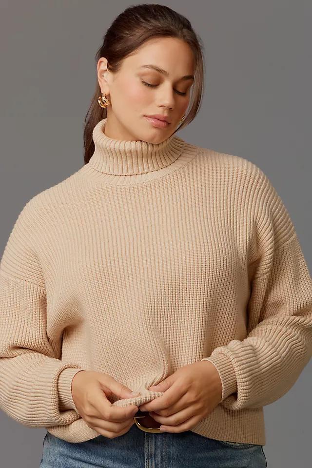 Good American Cozy Ribbed Turtleneck Sweater Product Image