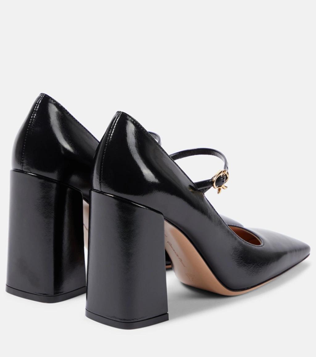 Nuit 95 Patent-leather Mary Jane Pumps In Black Product Image