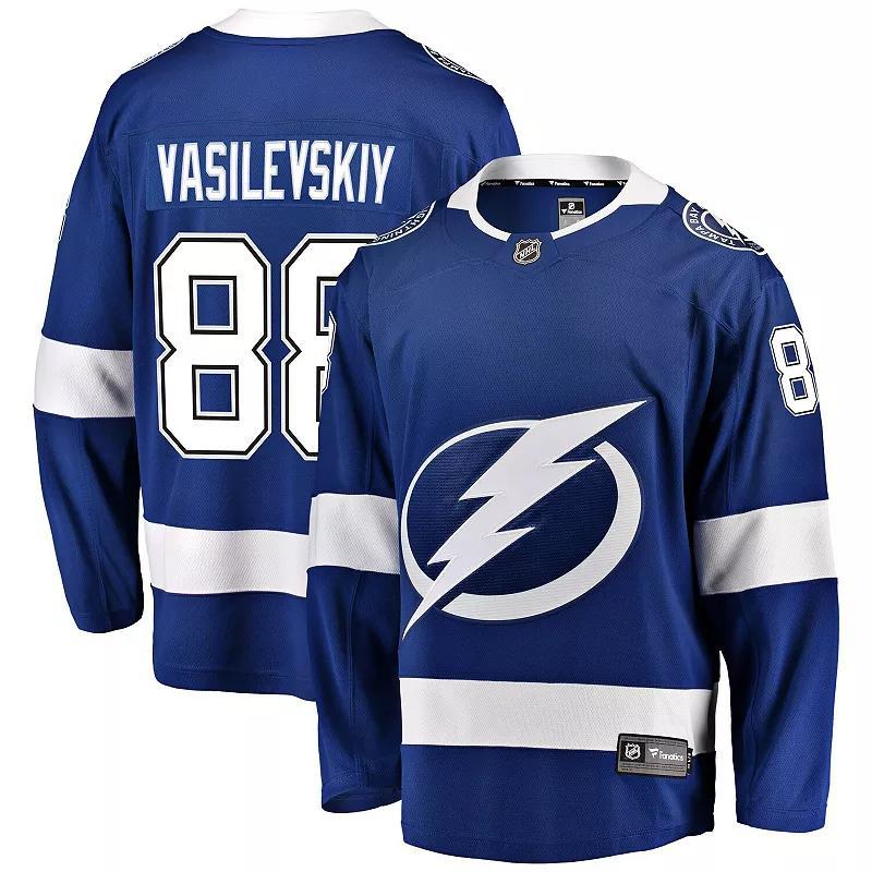 Mens Fanatics Branded Andrei Vasilevskiy Blue Tampa Bay Lightning Home Premier Breakaway Player Jersey Product Image