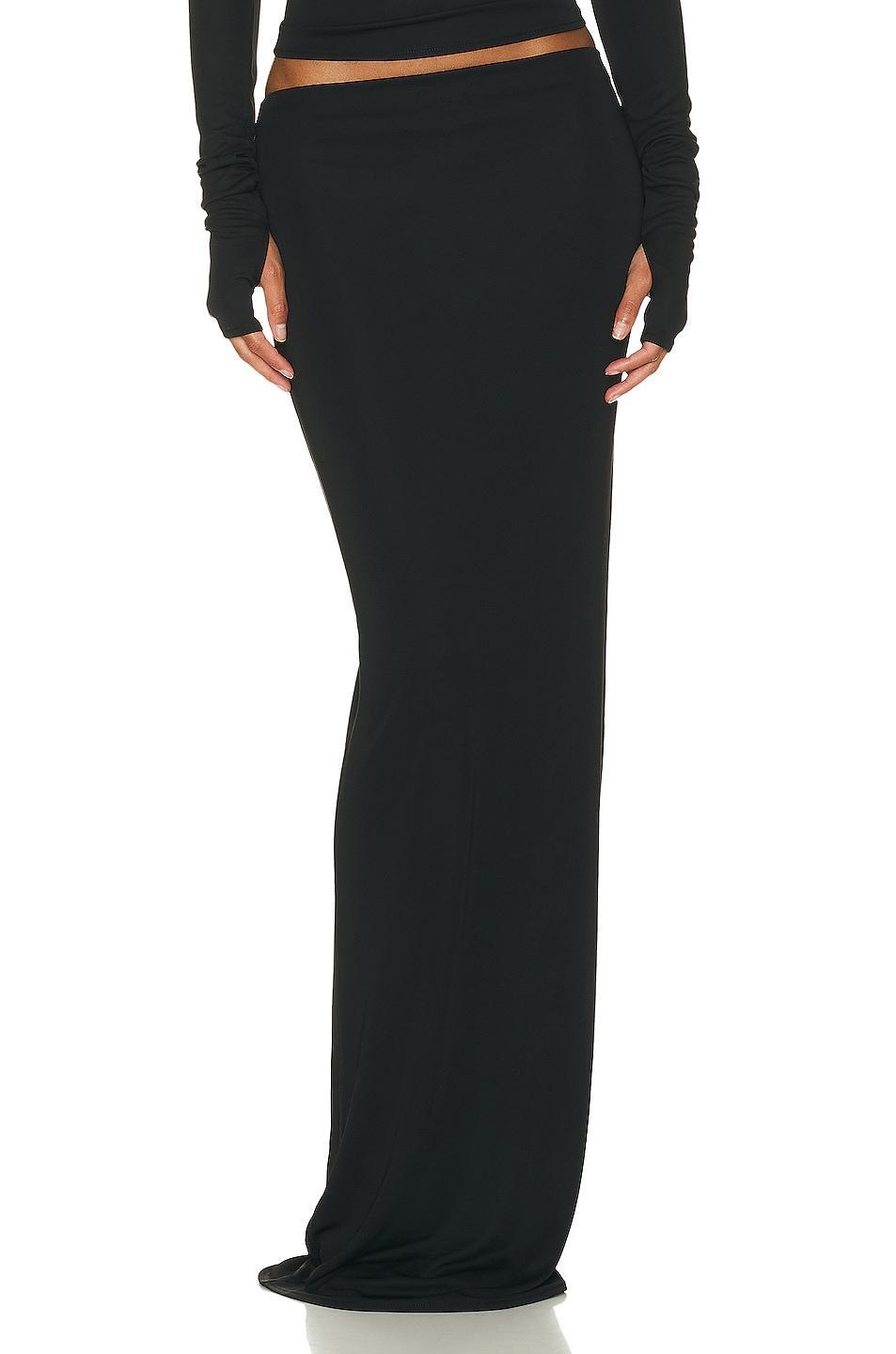 Helsa Matte Jersey Slim Skirt Black. (also in ). Product Image