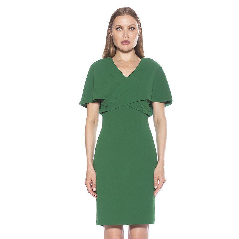 Womens ALEXIA ADMOR Devi V Neck Wrap Sheath Dress Product Image