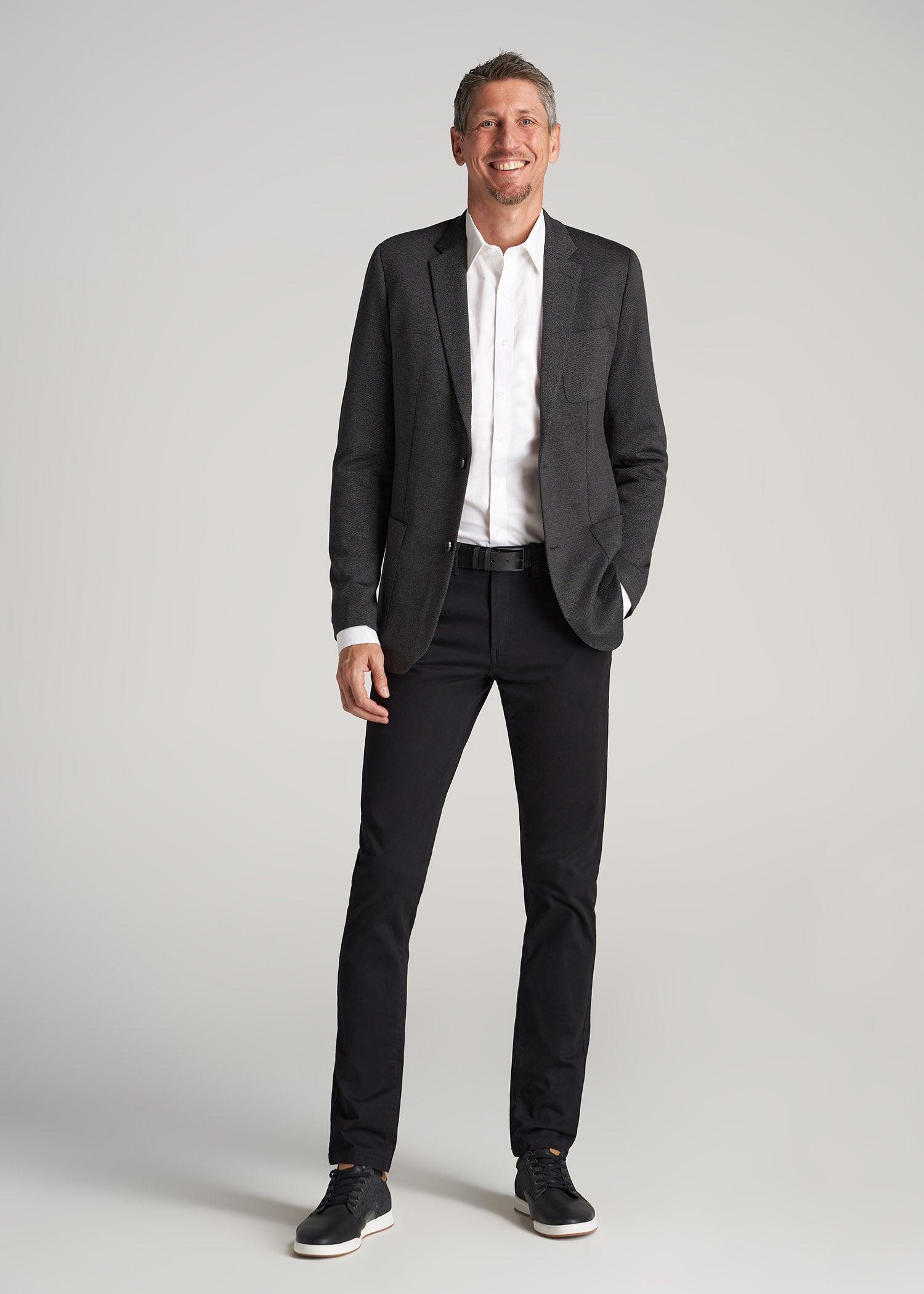 Carman TAPERED Chinos in Black - Pants for Tall Men Male Product Image