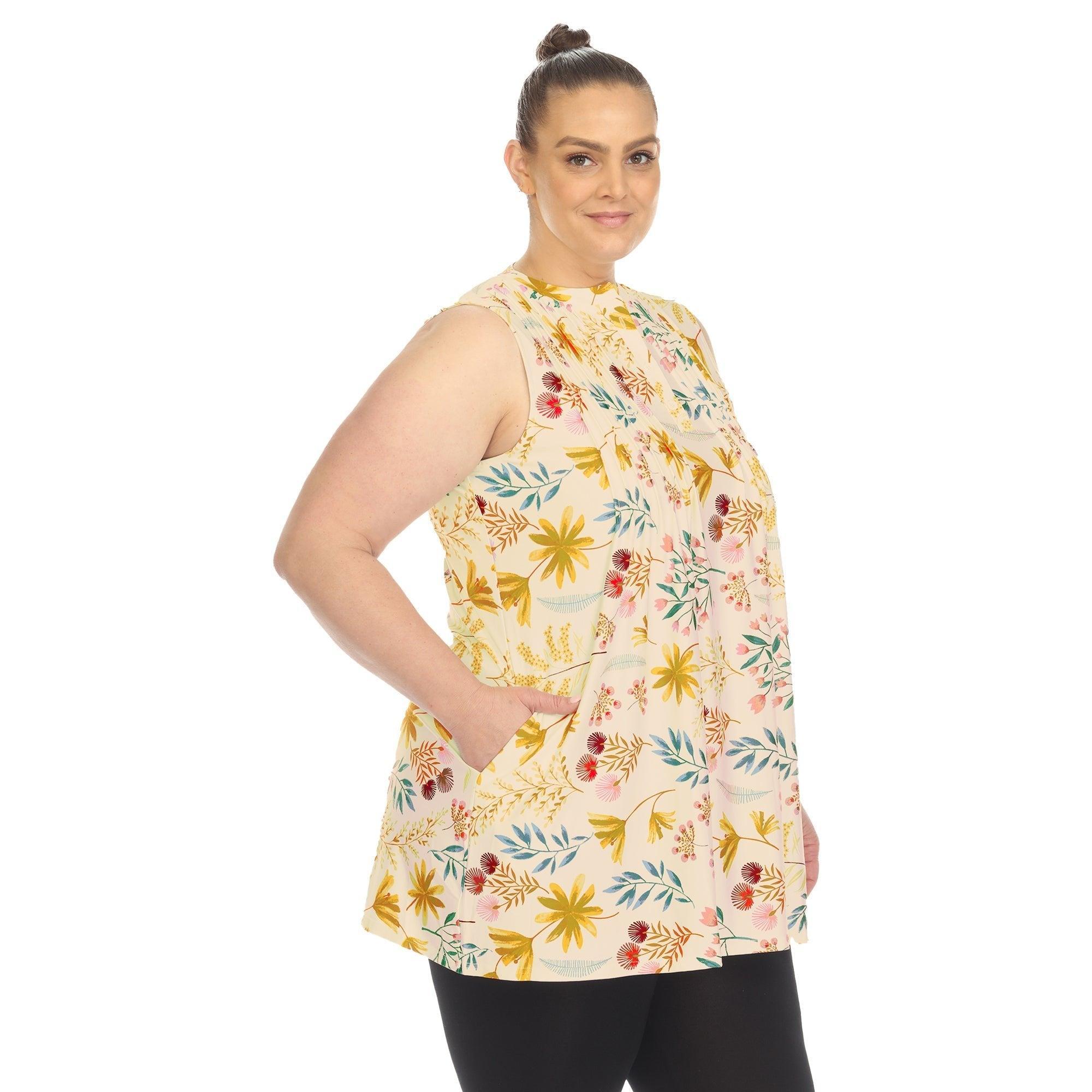 Floral Sleeveless Tunic Top - Plus Product Image