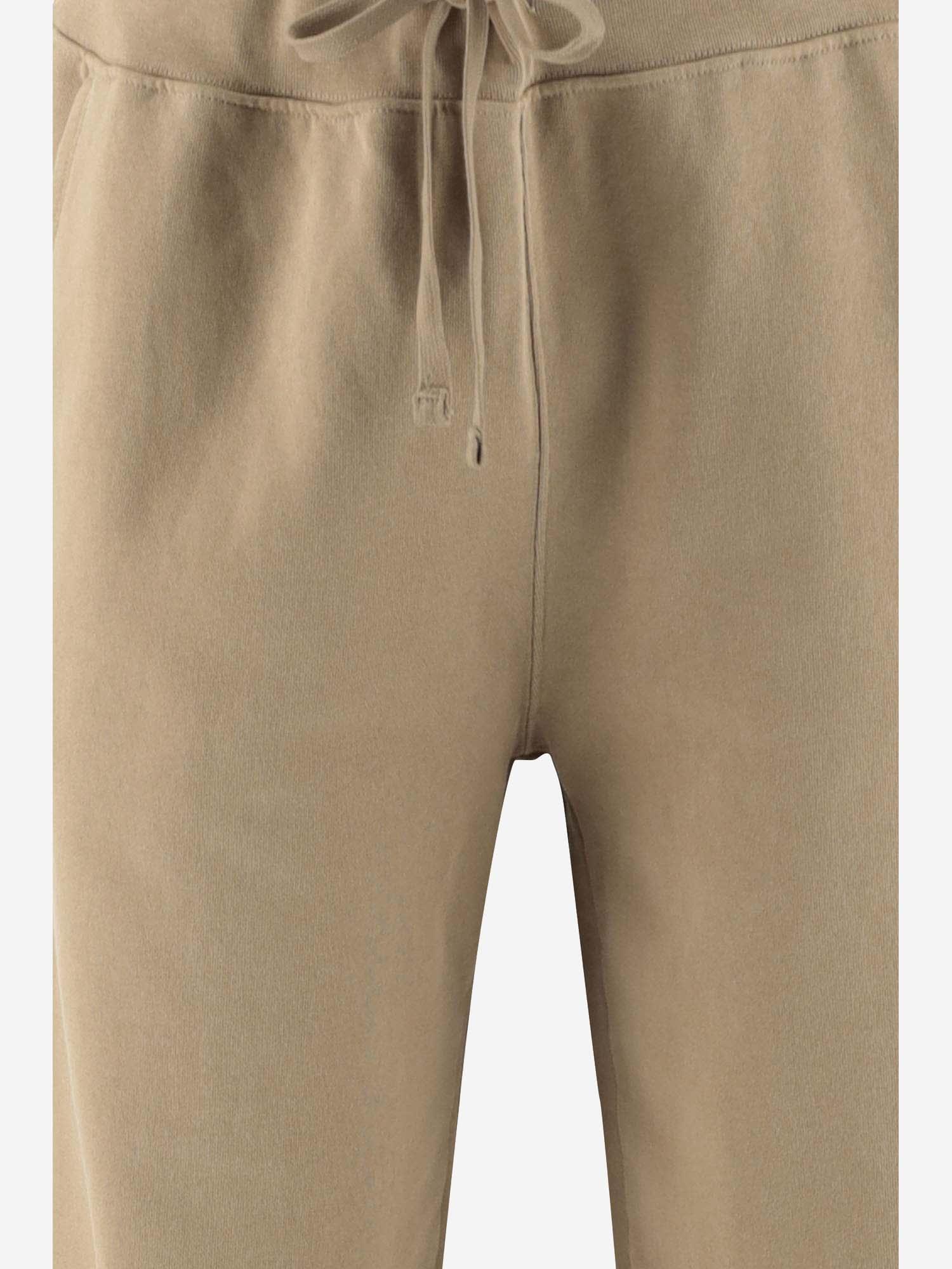 POLO RALPH LAUREN Cotton Logo Pants In Beige Product Image