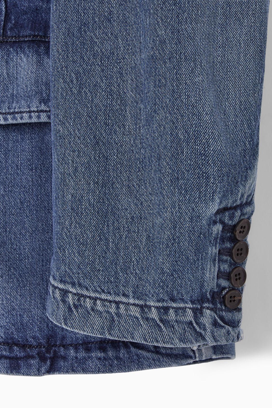 SINGLE-BREASTED DENIM BLAZER Product Image