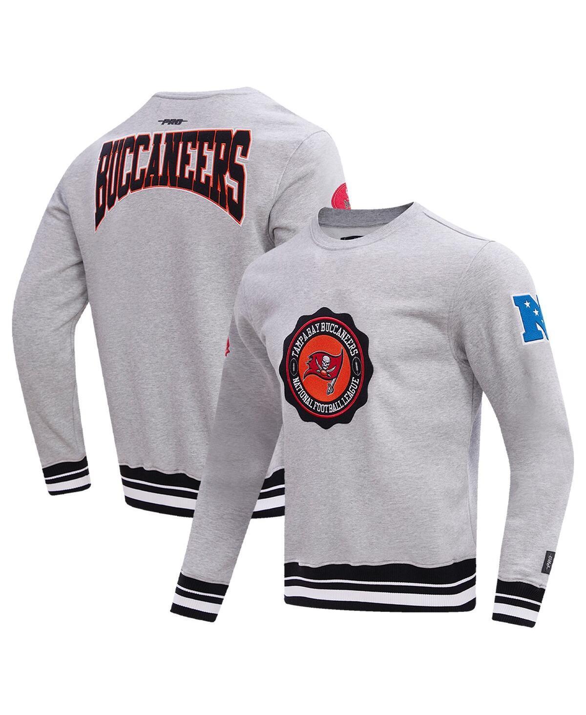 Mens Pro Standard Heather Gray Tampa Bay Buccaneers Crest Emblem Pullover Sweatshirt Product Image