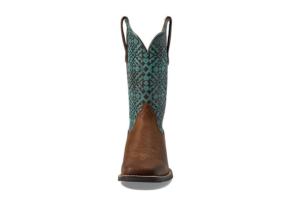 Ariat Round Up Wide Square Toe Western Boots (Old Earth) Women's Shoes Product Image