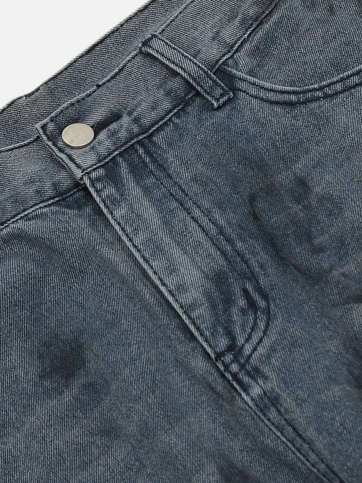 Aelfric Eden Deconstructive Design Washed Jeans Product Image