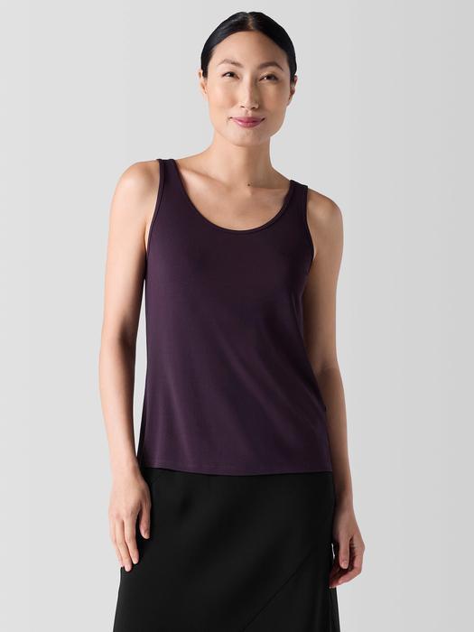 Stretch Silk Jersey Scoop Neck Tank Product Image