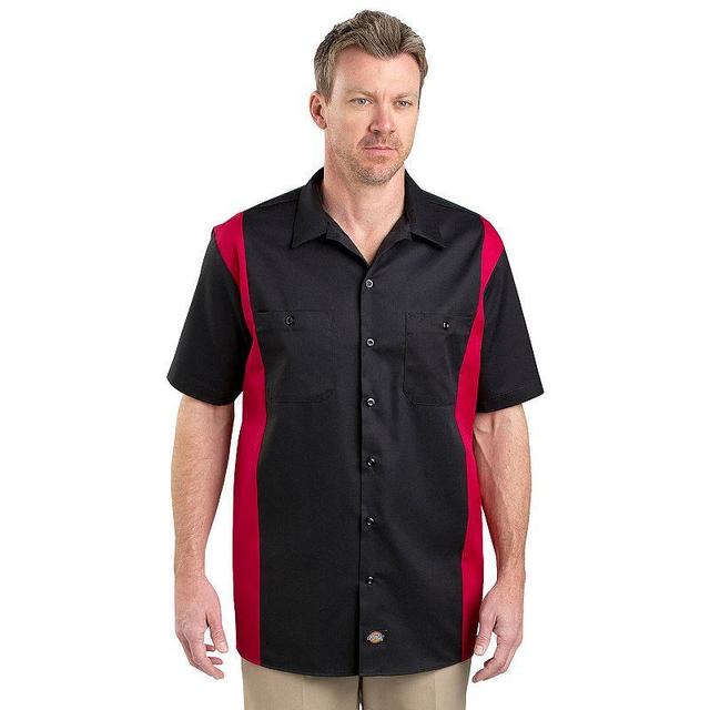 Mens Dickies Regular-Fit Colorblock Button-Down Work Shirt Product Image