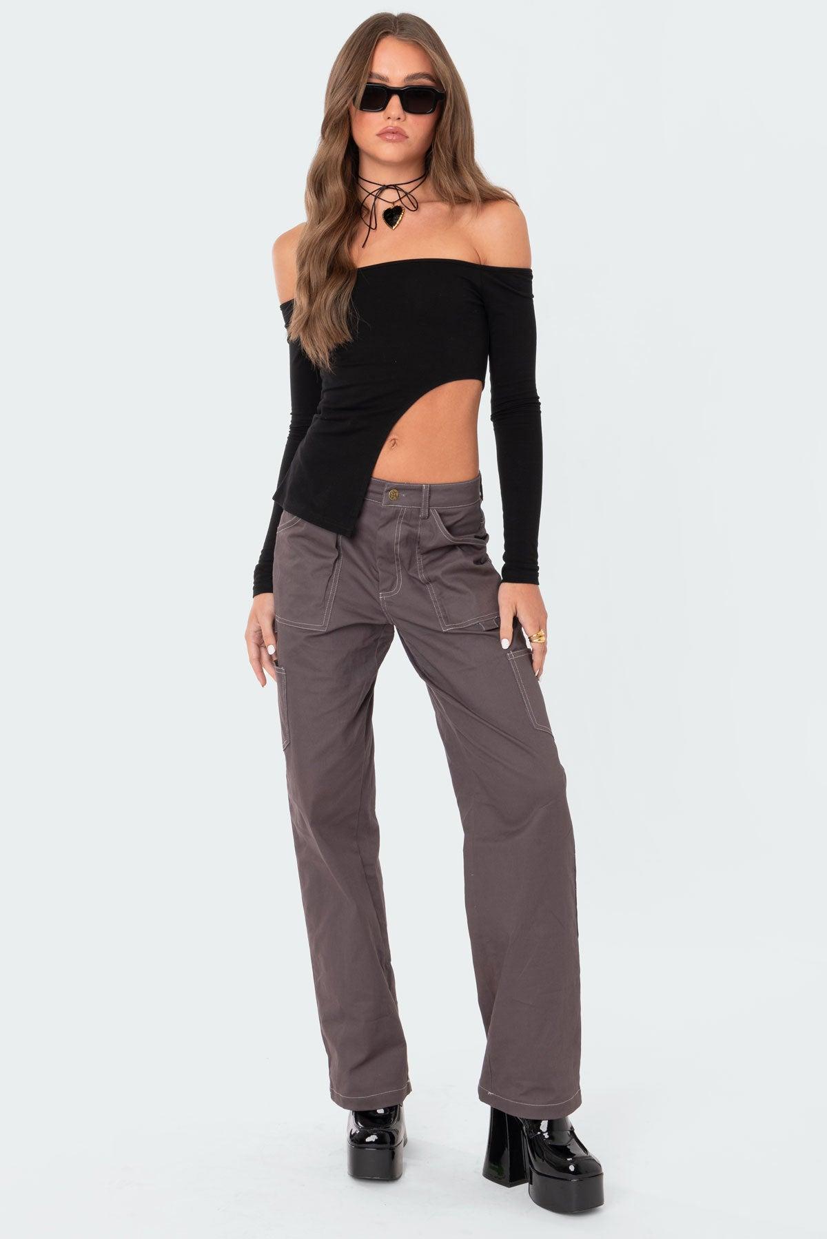 Helena Asymmetric Off The Shoulder Top Product Image