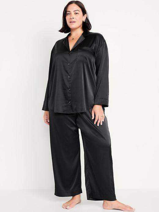 Satin Pajama Pant Set Product Image