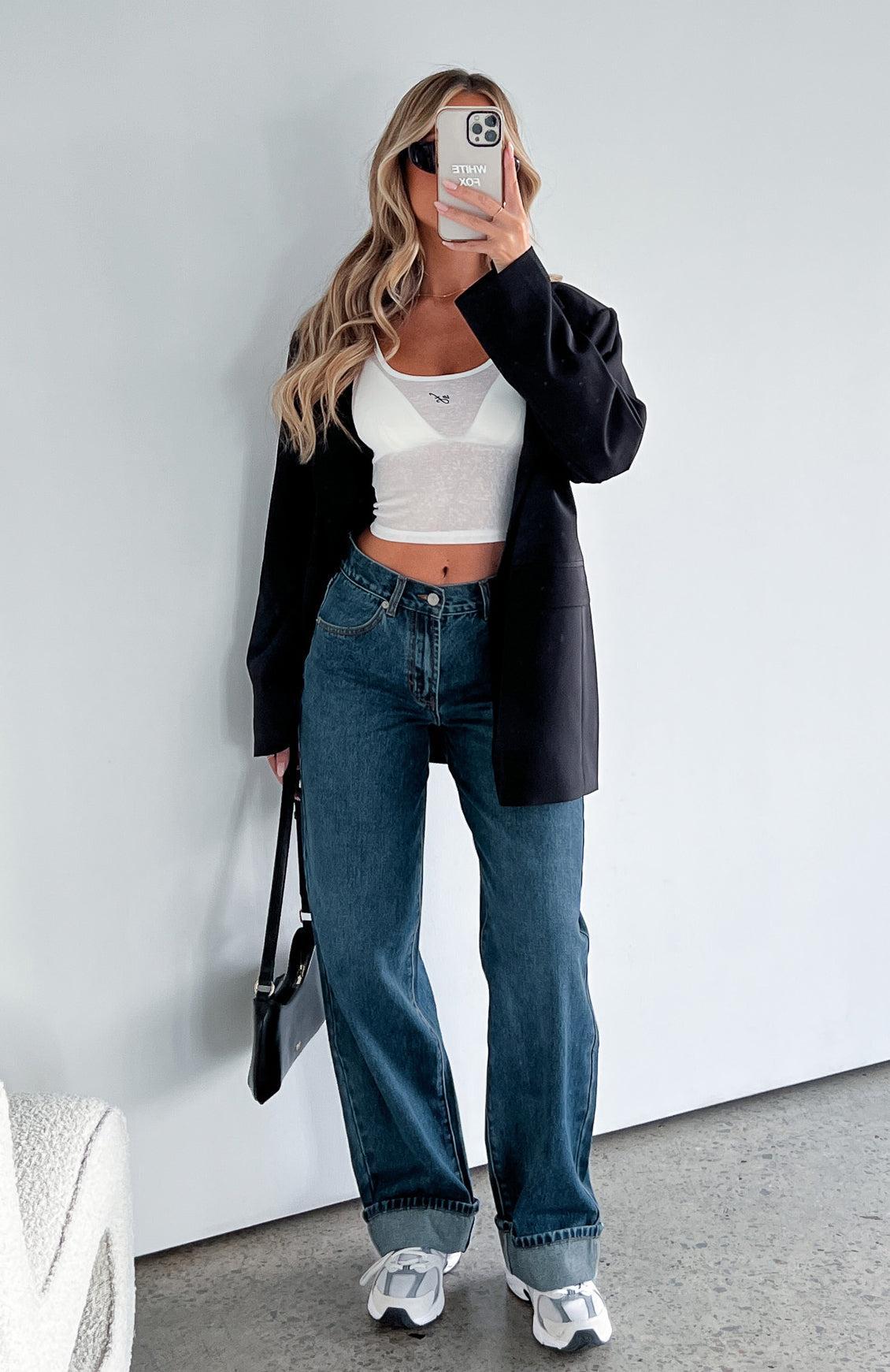 Always Be Yourself Low Rise Straight Leg Jeans True Blue Wash Product Image