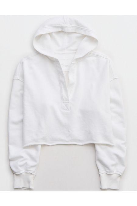 Aerie Cropped Open Neck Hoodie Women's Product Image