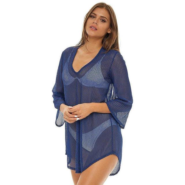 Womens Jordan Taylor Sheer Swim Cover-Up Tunic Product Image