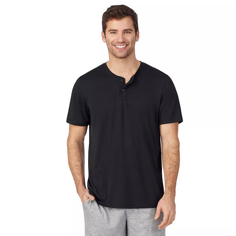 Cuddl Duds Mens Far-Infrared Enhance Sleep Short Sleeves Henley Top Product Image