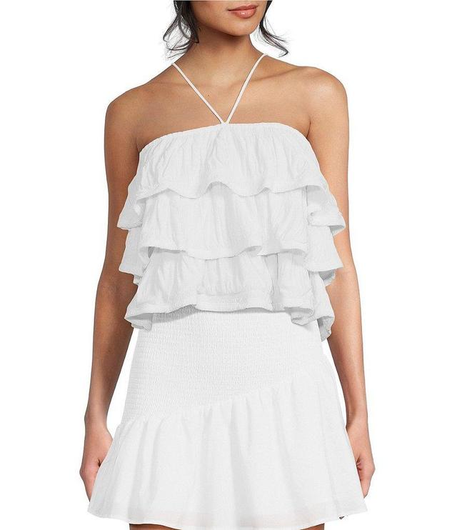 Sadie & Sage Sleeveless Beach House Tiered Knit Top Product Image