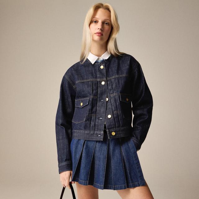 Denim lady jacket in Rinse wash Product Image