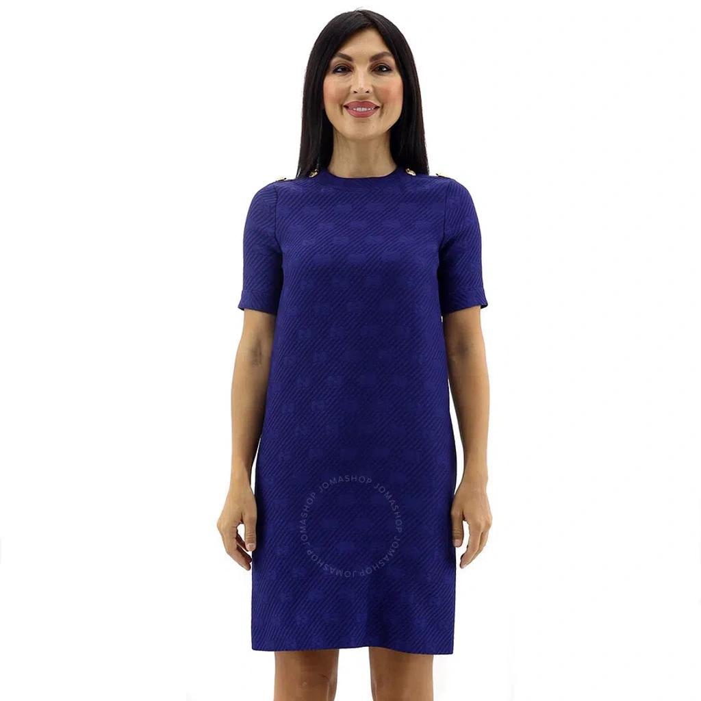 My Body My Choice Appliqued Dress In Blue Product Image