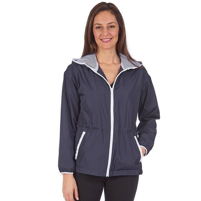 Womens Fleet Street Hooded Mesh Jacket Blue Product Image