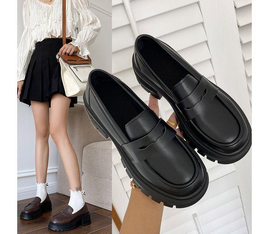 Platform Chunky Heel Loafers product image