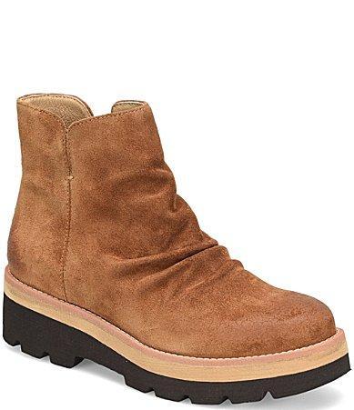 Sofft Pecola Waterproof Slouch Suede Platform Lug Sole Booties Product Image