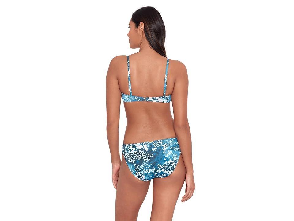 Lauren Ralph Lauren Indigo Patchwork Shirred Side Tab Hipster (Multicolor) Women's Swimwear Product Image