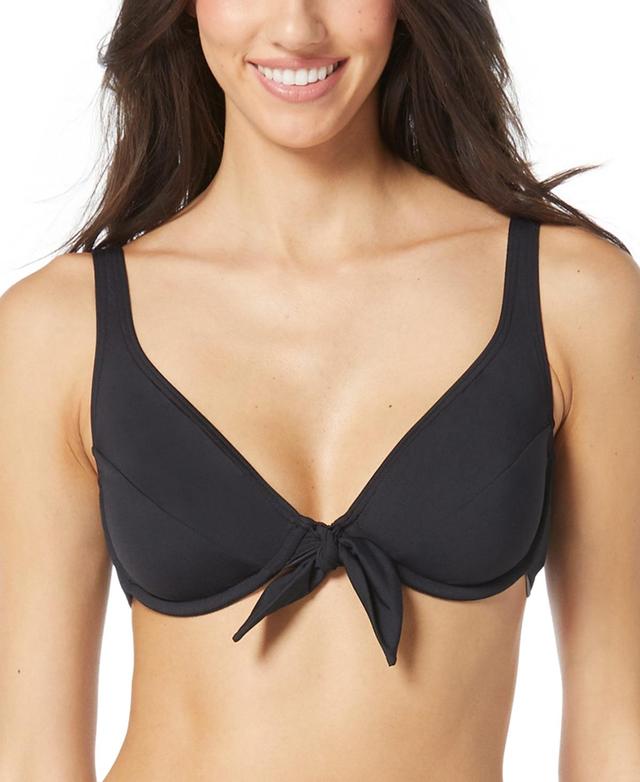 Vince Camuto Womens V-Neck Tie-Front Bikini Top Product Image