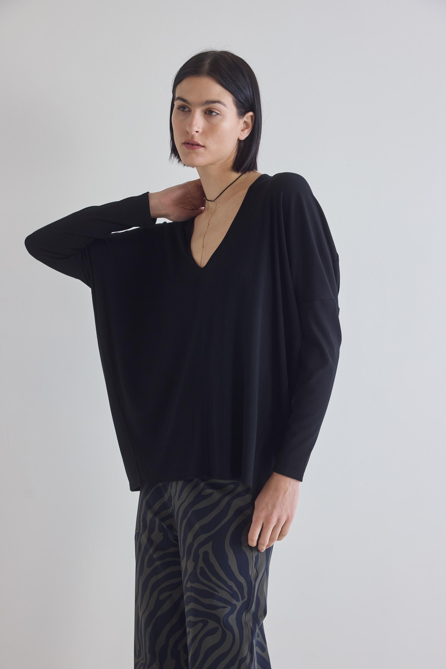 The Ribbed Dolman Long Sleeve Top Product Image