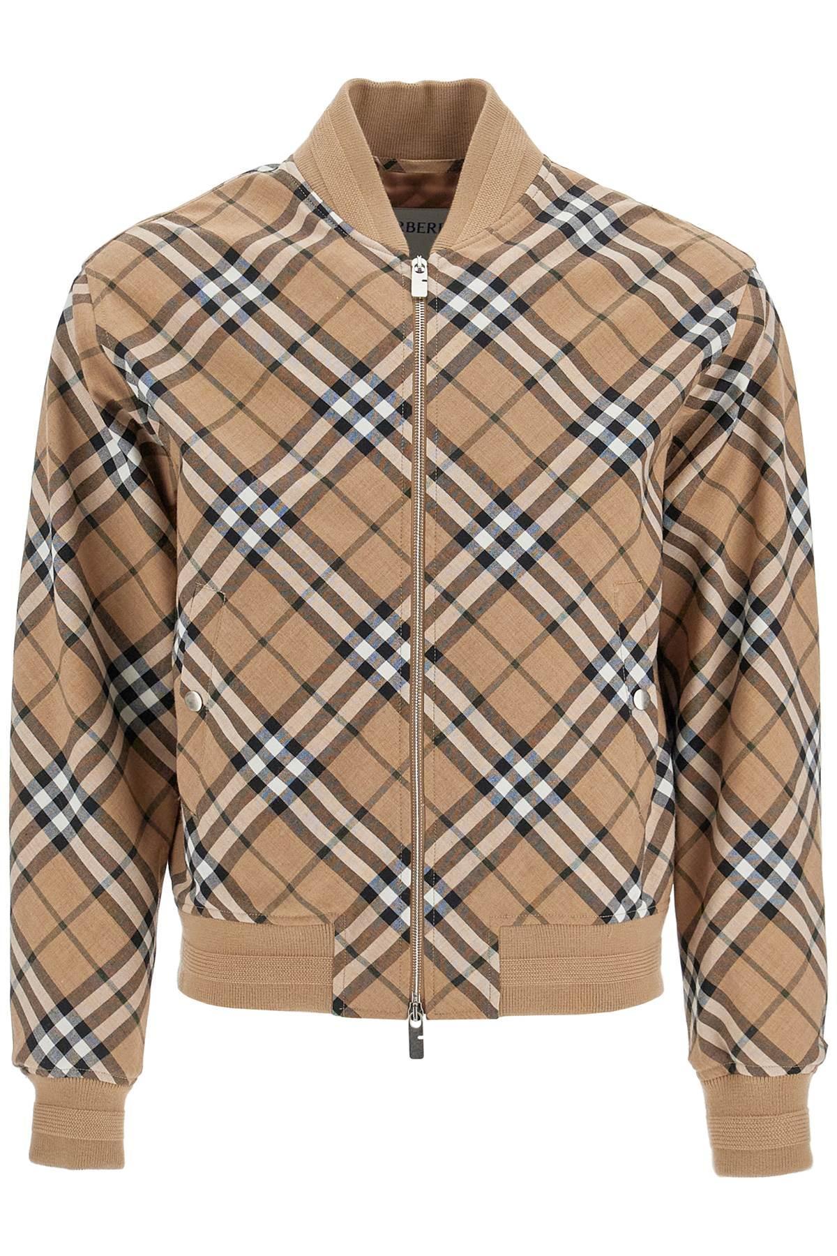 BURBERRY Ered Harrington Jacket In Wool Blend In Brown Product Image