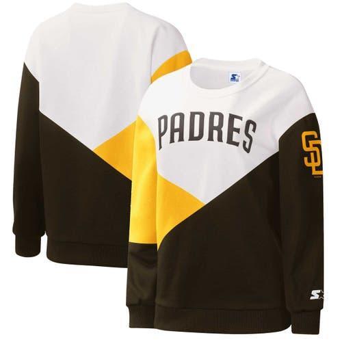 Womens Starter /Brown San Diego Padres Shutout Pullover Sweatshirt Product Image