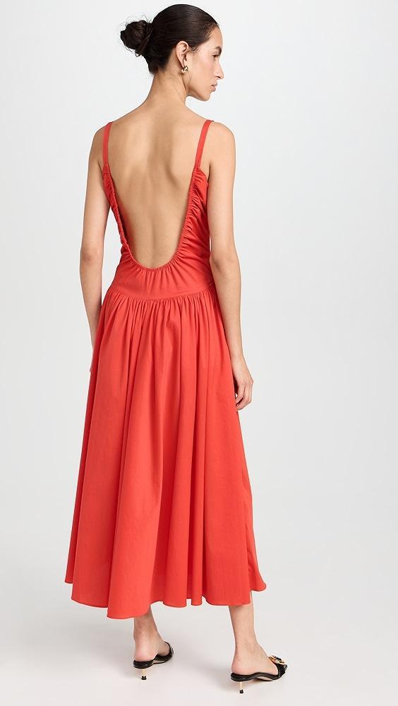 CAROLINE CONSTAS Orella Scoop Back Midi Dress | Shopbop Product Image